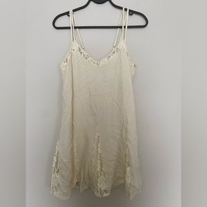 Lace Detail Slip Dress | Off White | XS